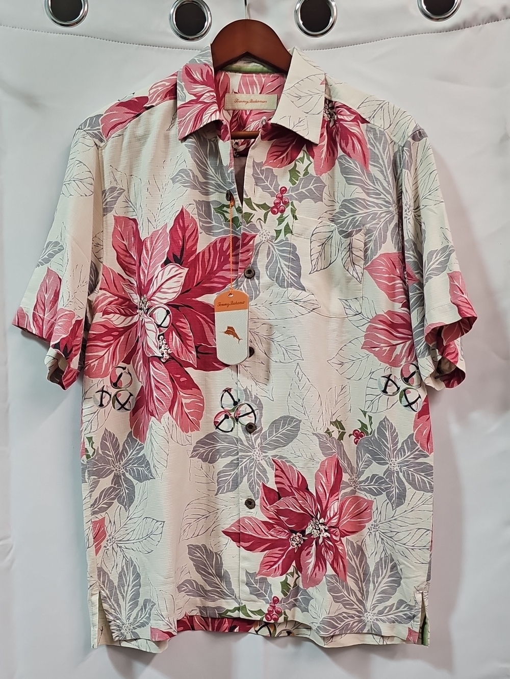 TOMMY BAHAMA HALF PIPE HOLIDAY SILK SHIRT BFPM-10-034